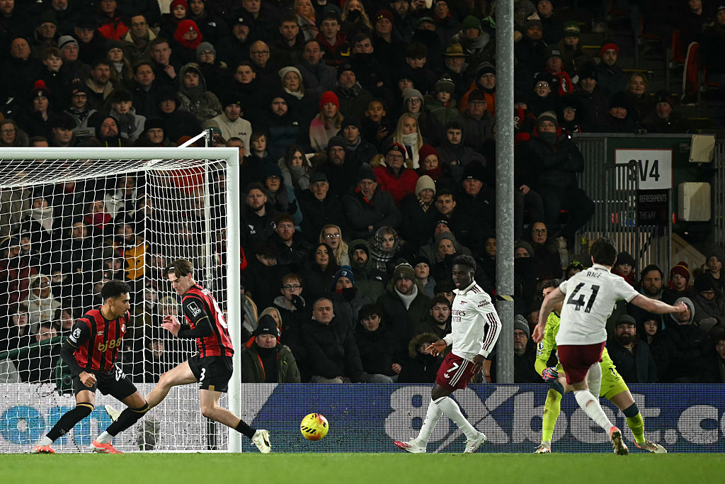 Declan Rice scores against Bournemouth