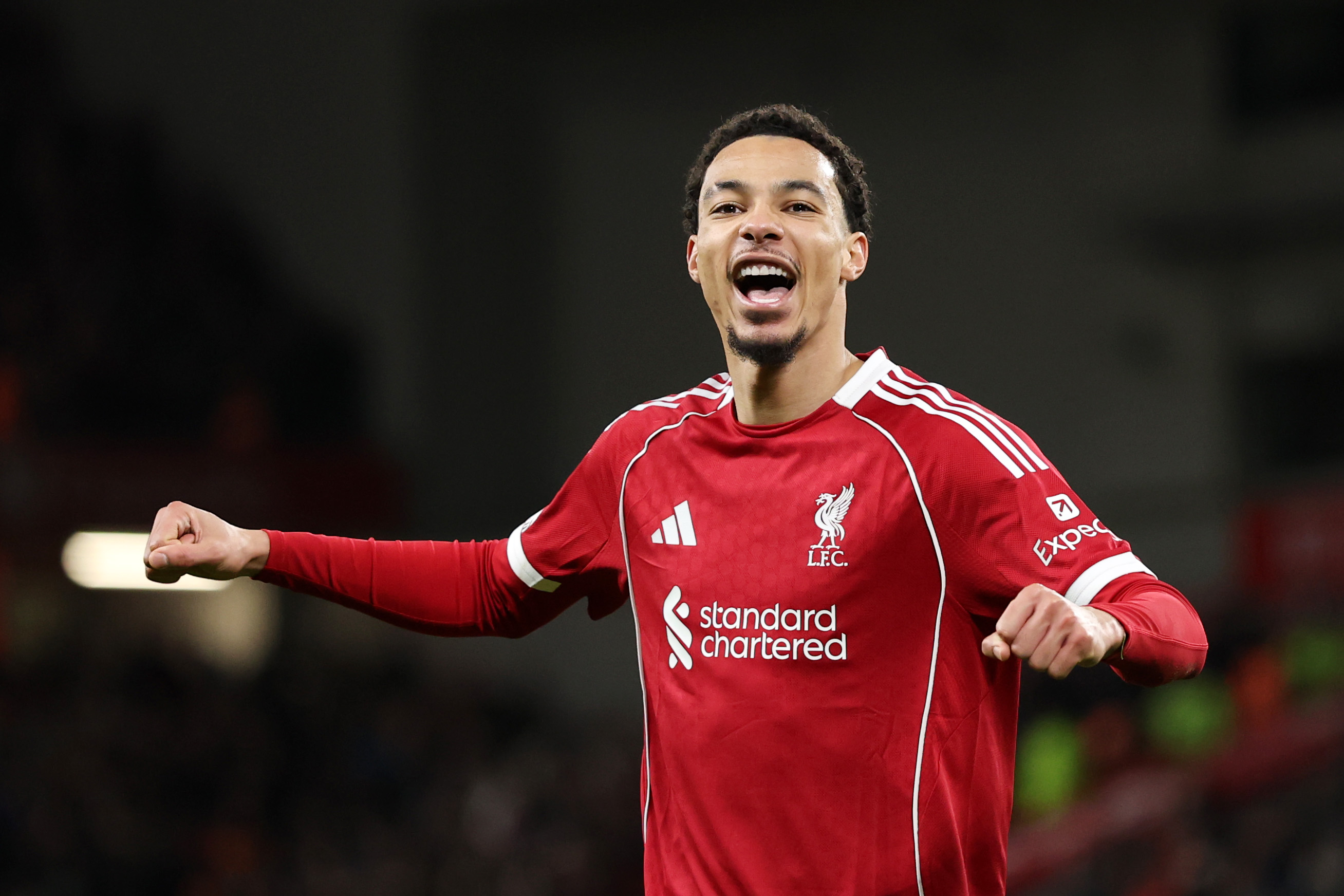 Hugo Ekitike celebrates his goal