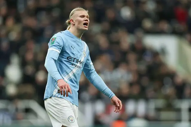 Man City striker Erling Haaland
