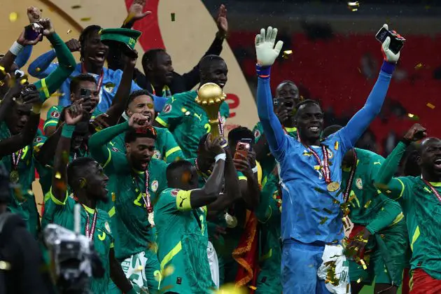 Senegal celebrate winning AFCON