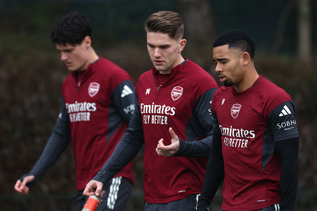 Gabriel Jesus with his team-mates