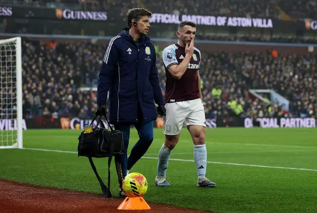 John McGinn goes off injured against Everton