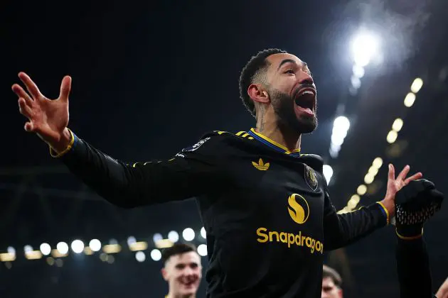 Matheus Cunha celebrates his winner
