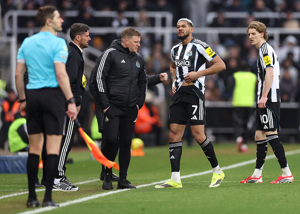 Joelinton goes off injured