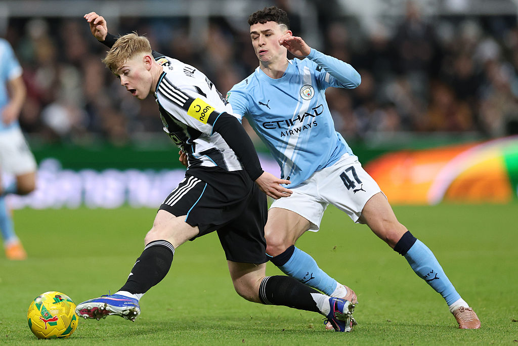 Man City against Newcastle