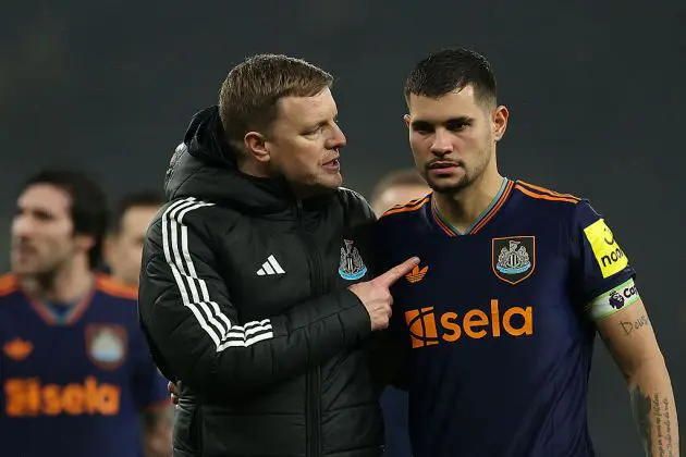 Eddie Howe and Bruno Guimaraes