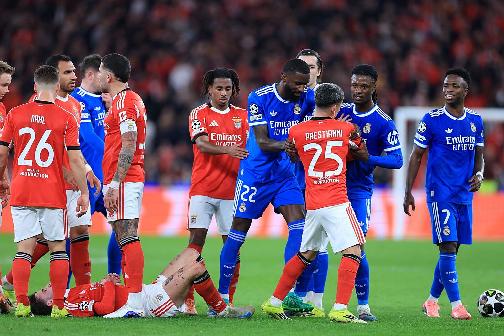 Real Madrid's players react angrily