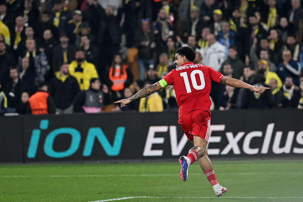 Morgan Gibbs-White celebrates