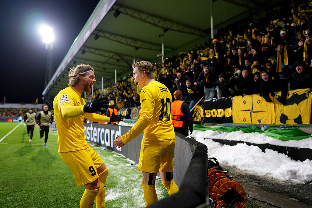 Bodo/Glimt celebrate against Inter Milan