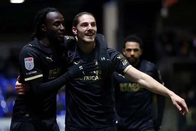 Lorent Tolaj celebrates