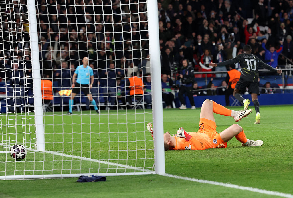 Filip Jorgensen after conceding to Vitinha