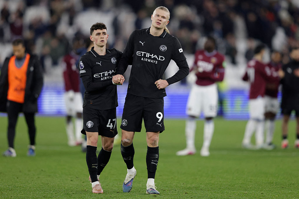 Erling Haaland limps off