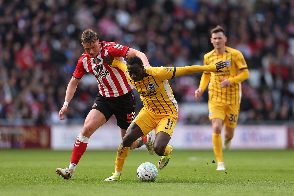Dan Ballard in action against Brighton