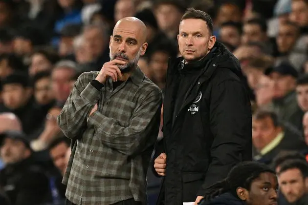 Pep Guardiola and assistant Pep Lijnders