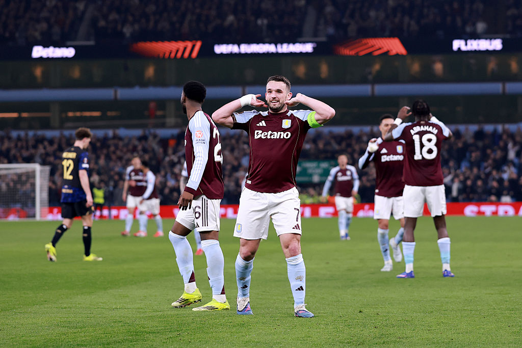 McGinn celebrates against Lille