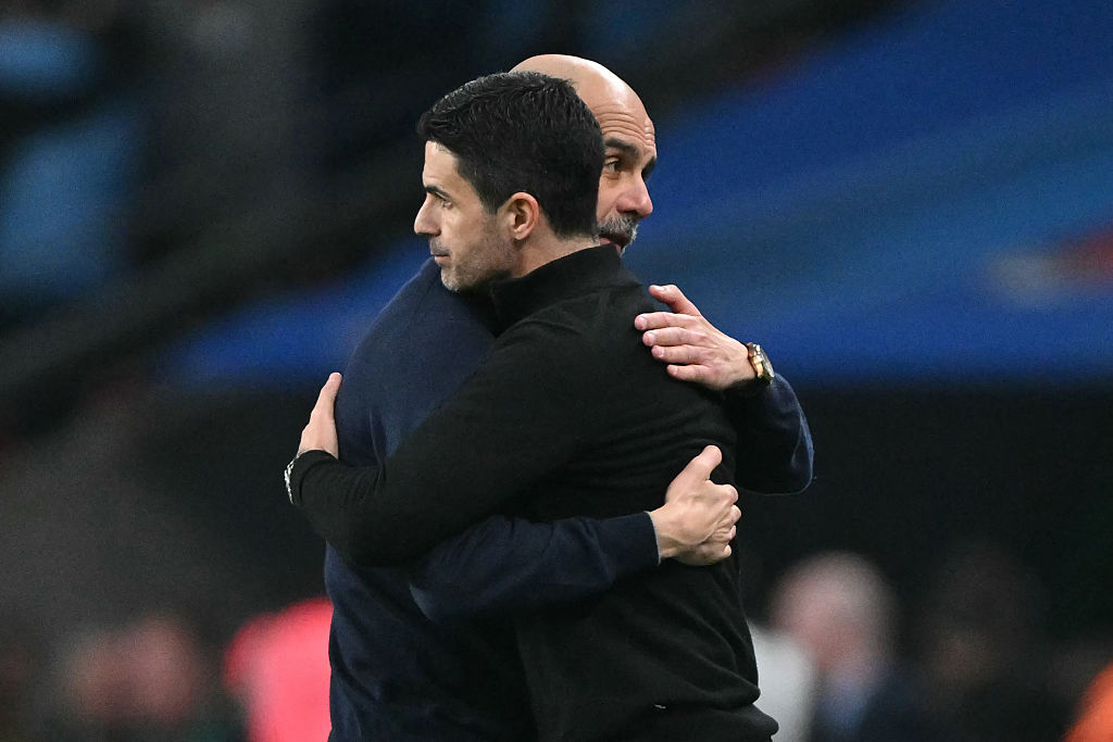 Mikel Arteta and Pep Guardiola