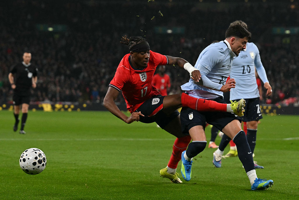 Noni Madueke went off injured for England