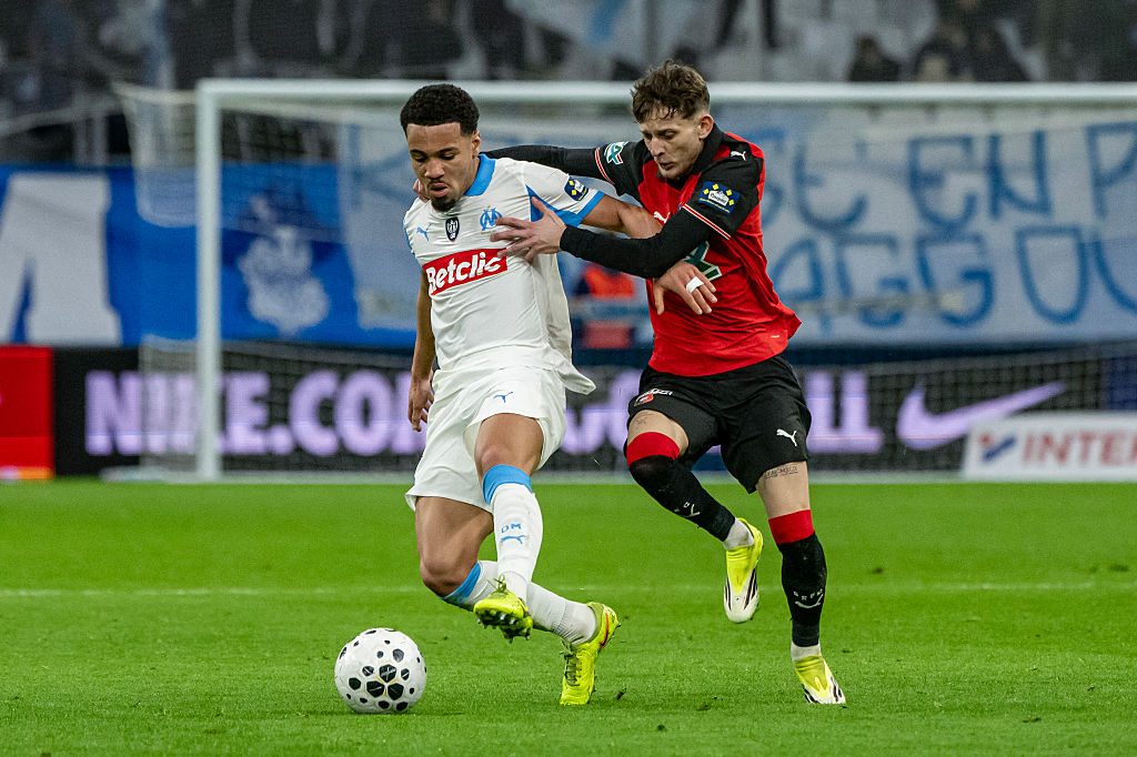 Ethan Nwaneri in action for Marseille