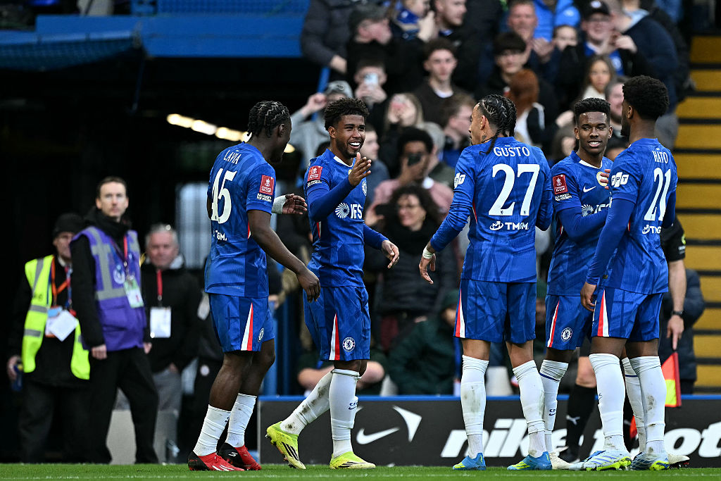 Chelsea celebrate against Port Vale