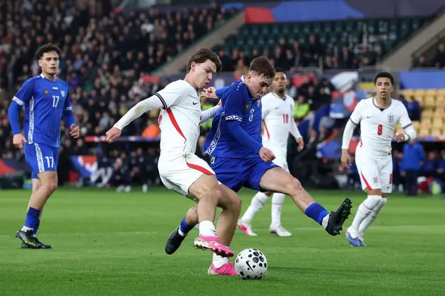 Tyler Dibling playing for England's Under-21s