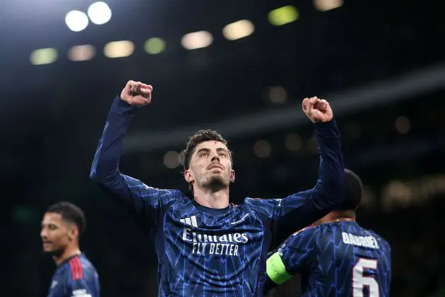Kai Havertz celebrates his winner