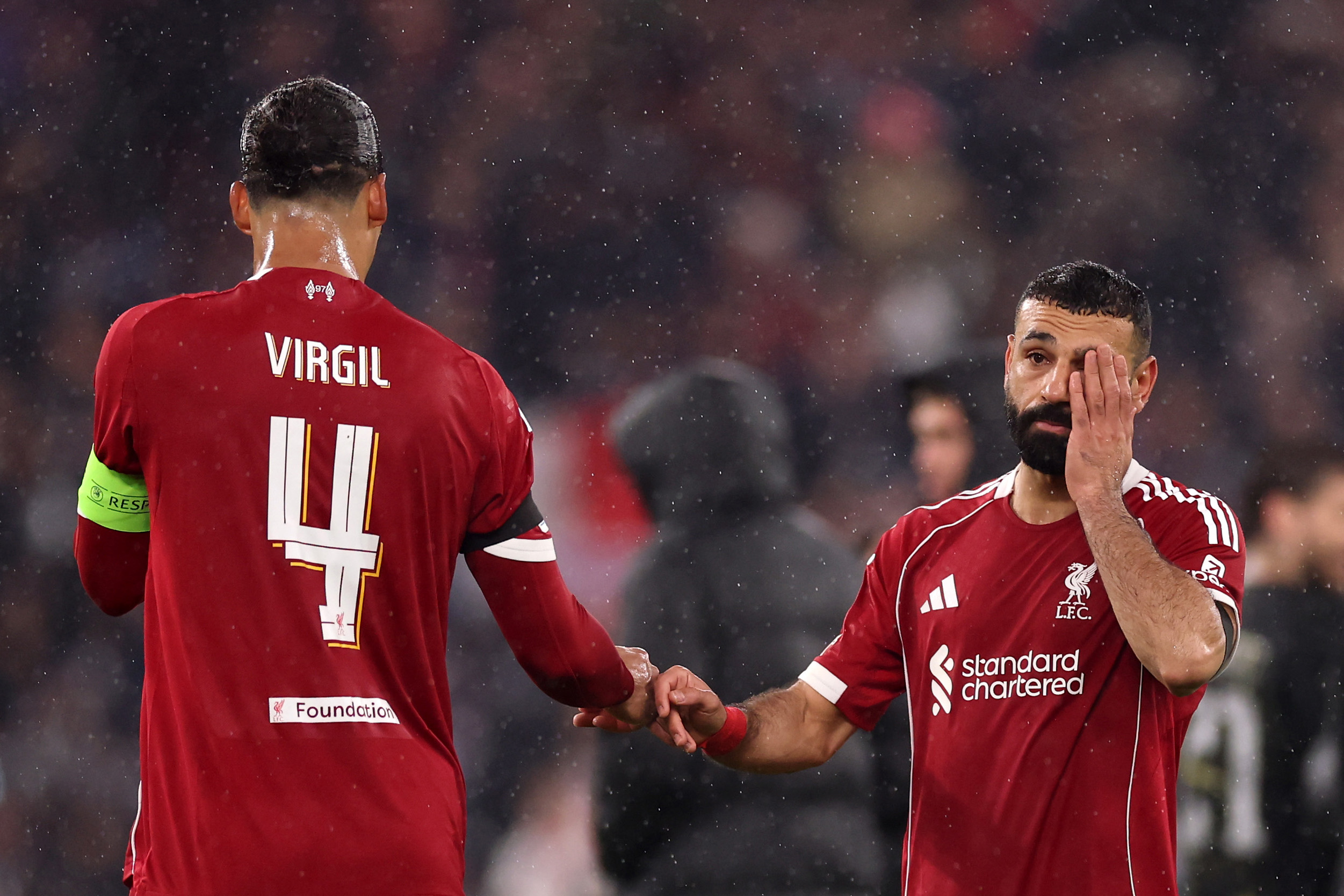 Virgil van Dijk and Mo Salah