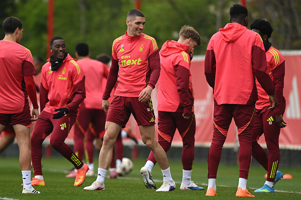 Nottingham Forest in training