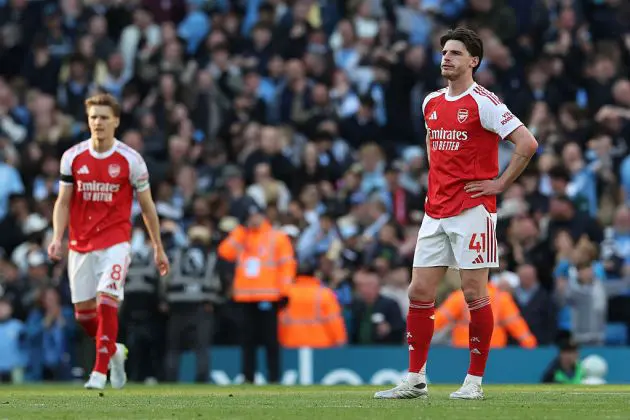 Declan Rice after the defeat to Man City