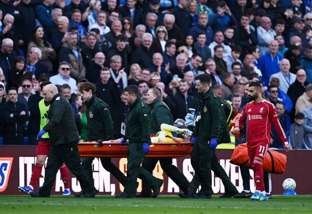 Liverpool goalkeeper Mamardashvili was taken off on a stretcher