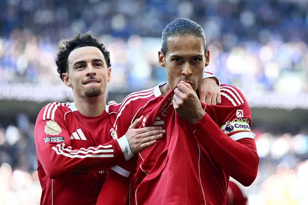 Virgil van Dijk celebrates his winner