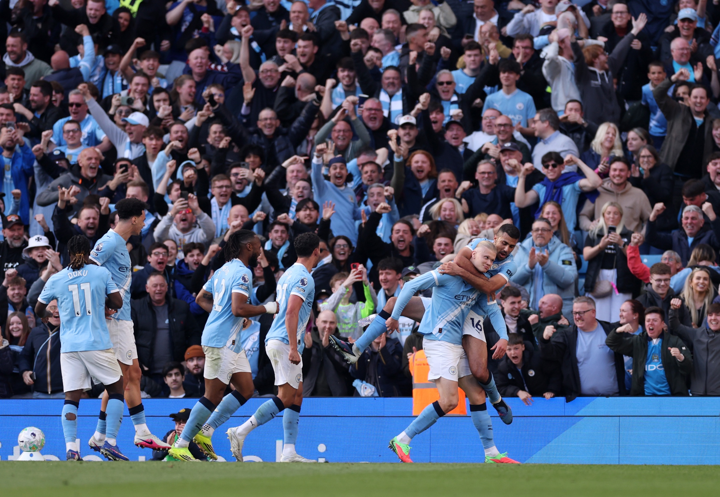 Haaland celebrates his goal