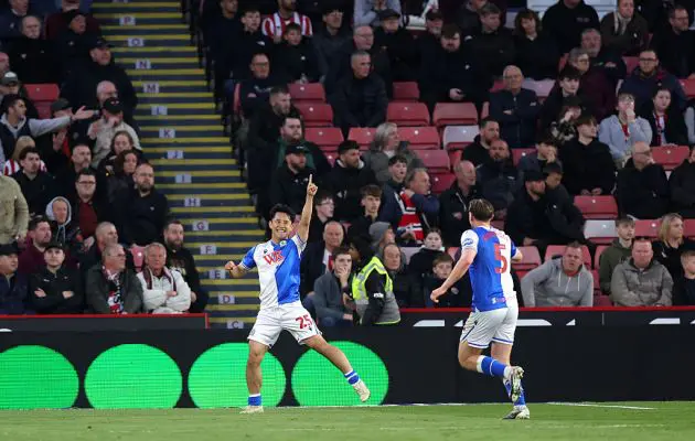 Blackburn celebrate against Sheffield United