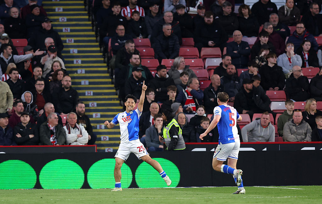Blackburn celebrate against Sheffield United