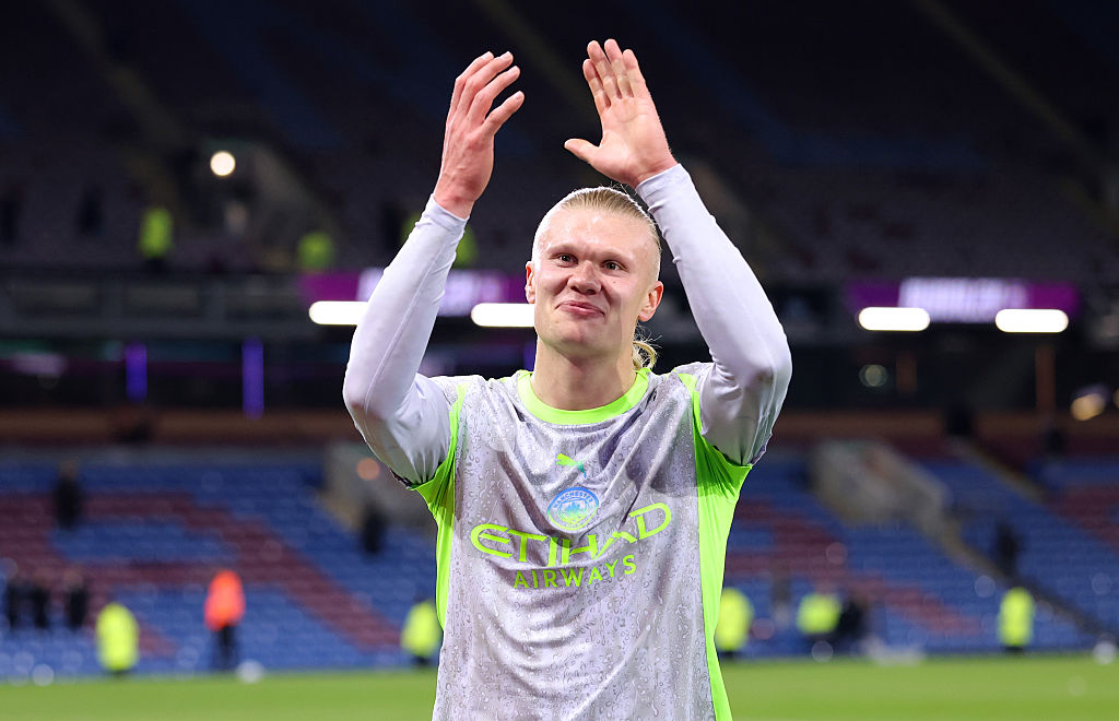 Erling Haaland celebrates