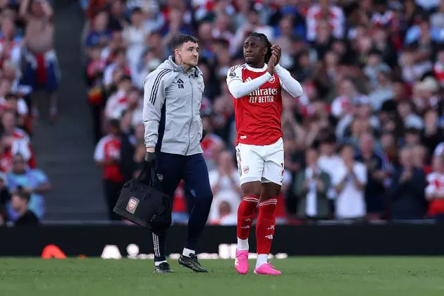 Ebere Eze is subbed off against Newcastle