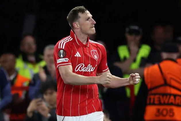 Chris Wood celebrates his goal