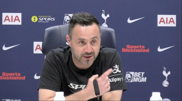 Spurs boss Roberto De Zerbi