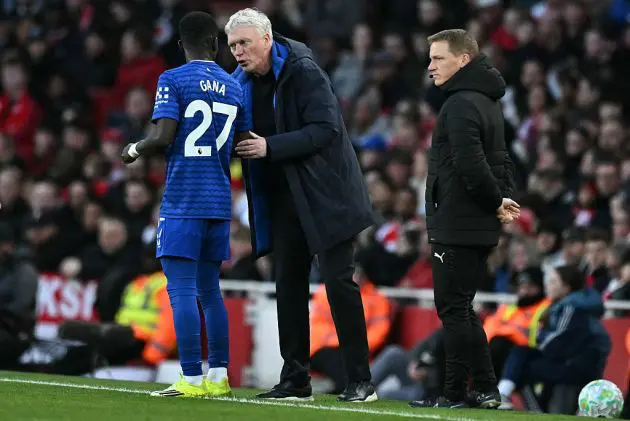 Idrissa Gueye and David Moyes