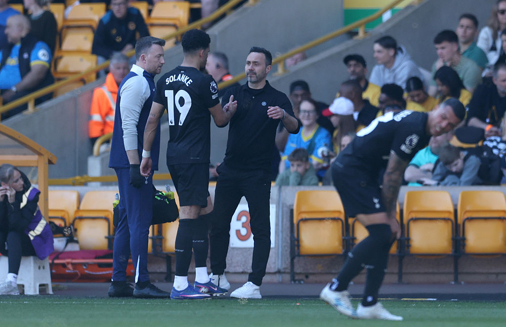 Dominic Solanke and Roberto De Zerbi