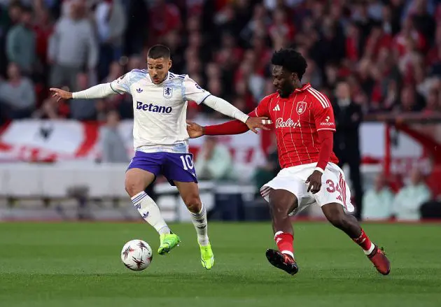 Ola Aina in action against Aston Villa