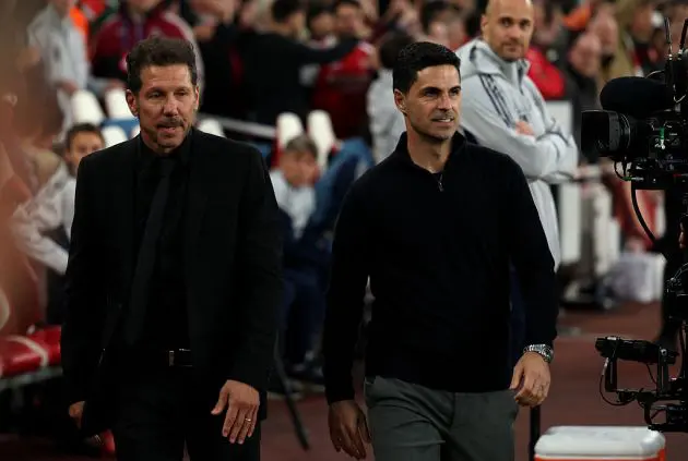Diego Simeone and Mikel Arteta