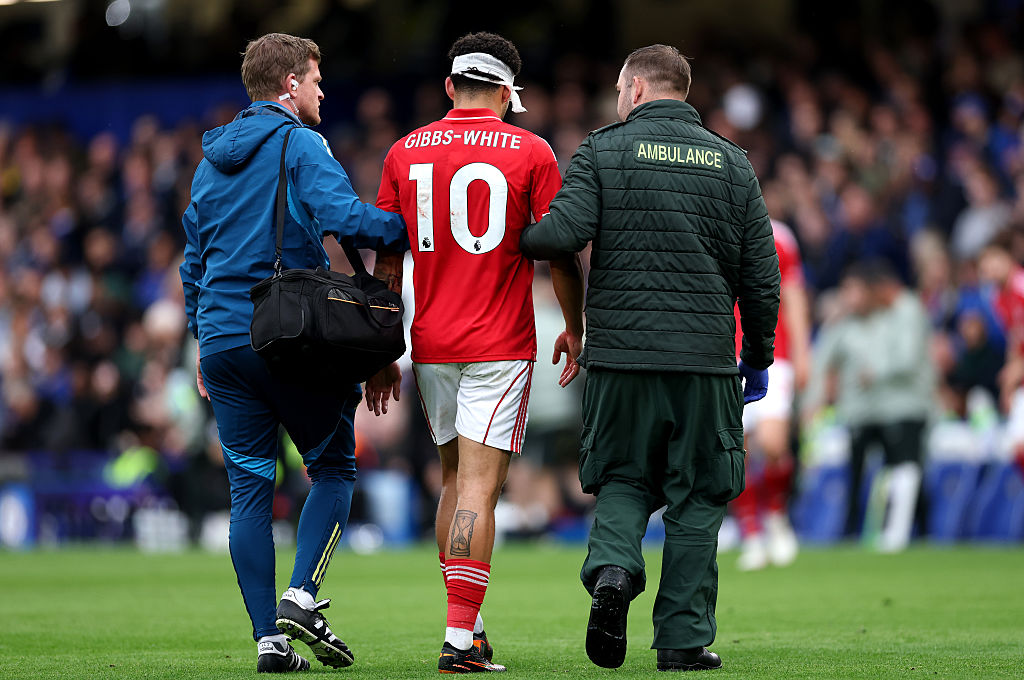 Morgan Gibbs-White suffered the injury against Chelsea