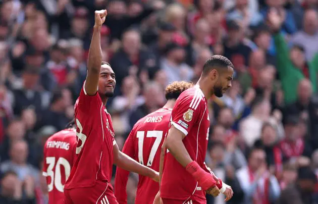 Ryan Gravenberch after scoring Liverpool's opener