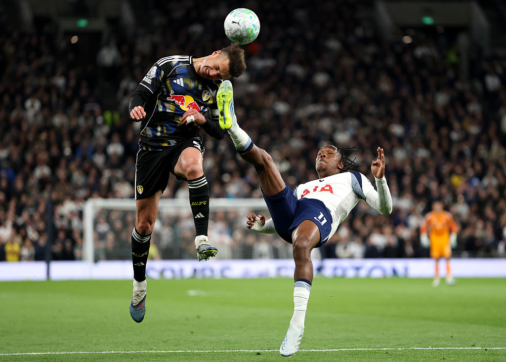 Mathys Tel conceded a penalty against Leeds