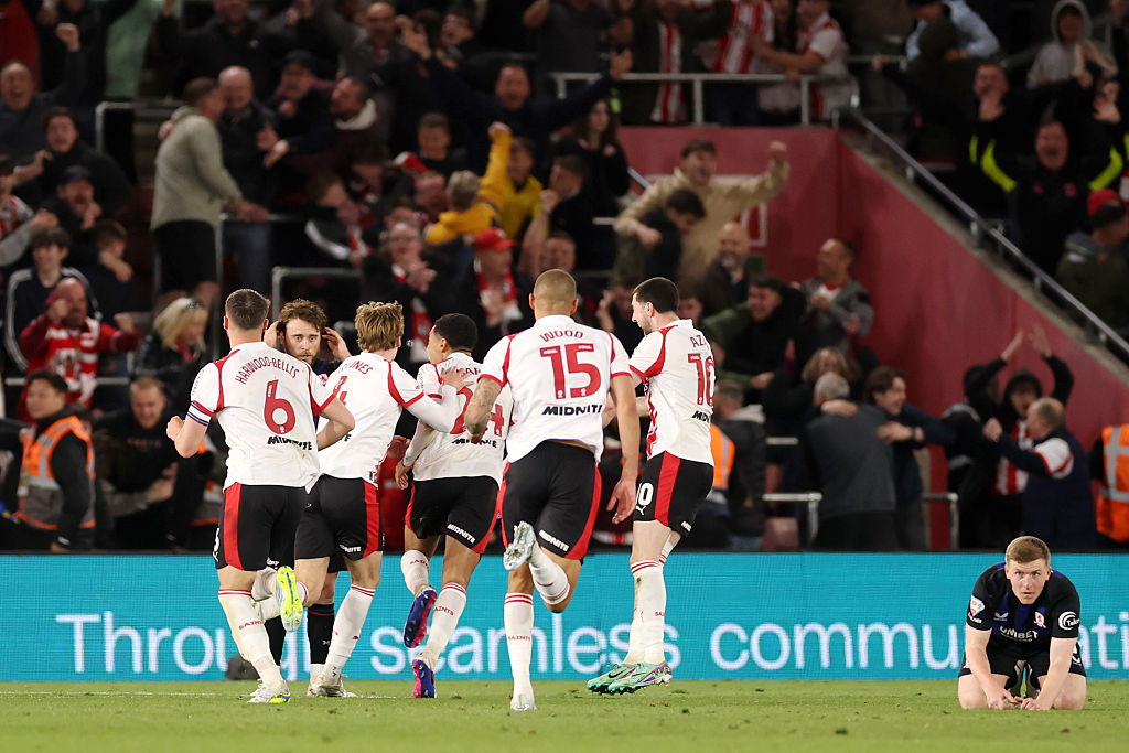 Southampton celebrate against Middlesbrough