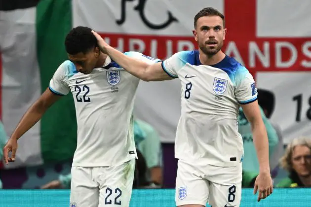 Jordan Henderson and Jude Bellingham for England