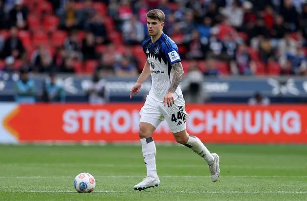 Spurs defender Luka Vuskovic at Hamburg