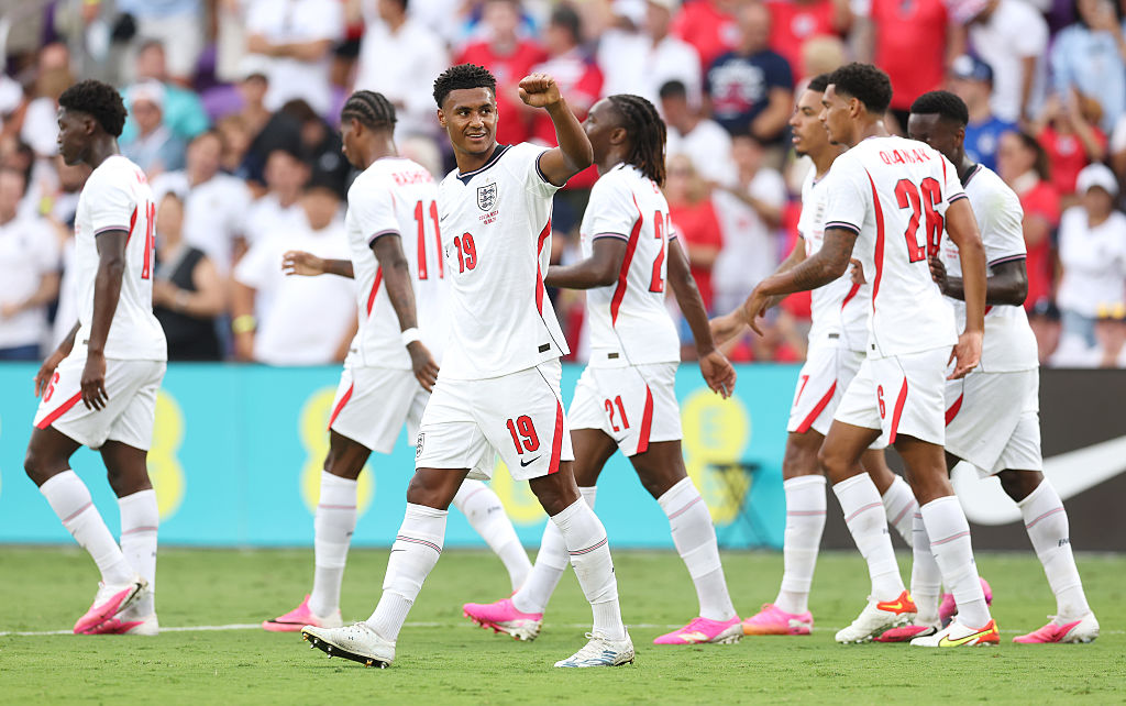 Ollie Watkins celebrates his goal