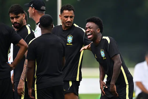 Brazil train ahead of their game against Haiti