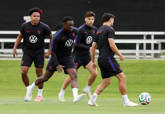USA train ahead of their clash with Australia